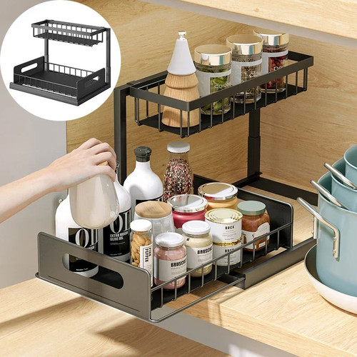 Under sink tier sliding - tier,
